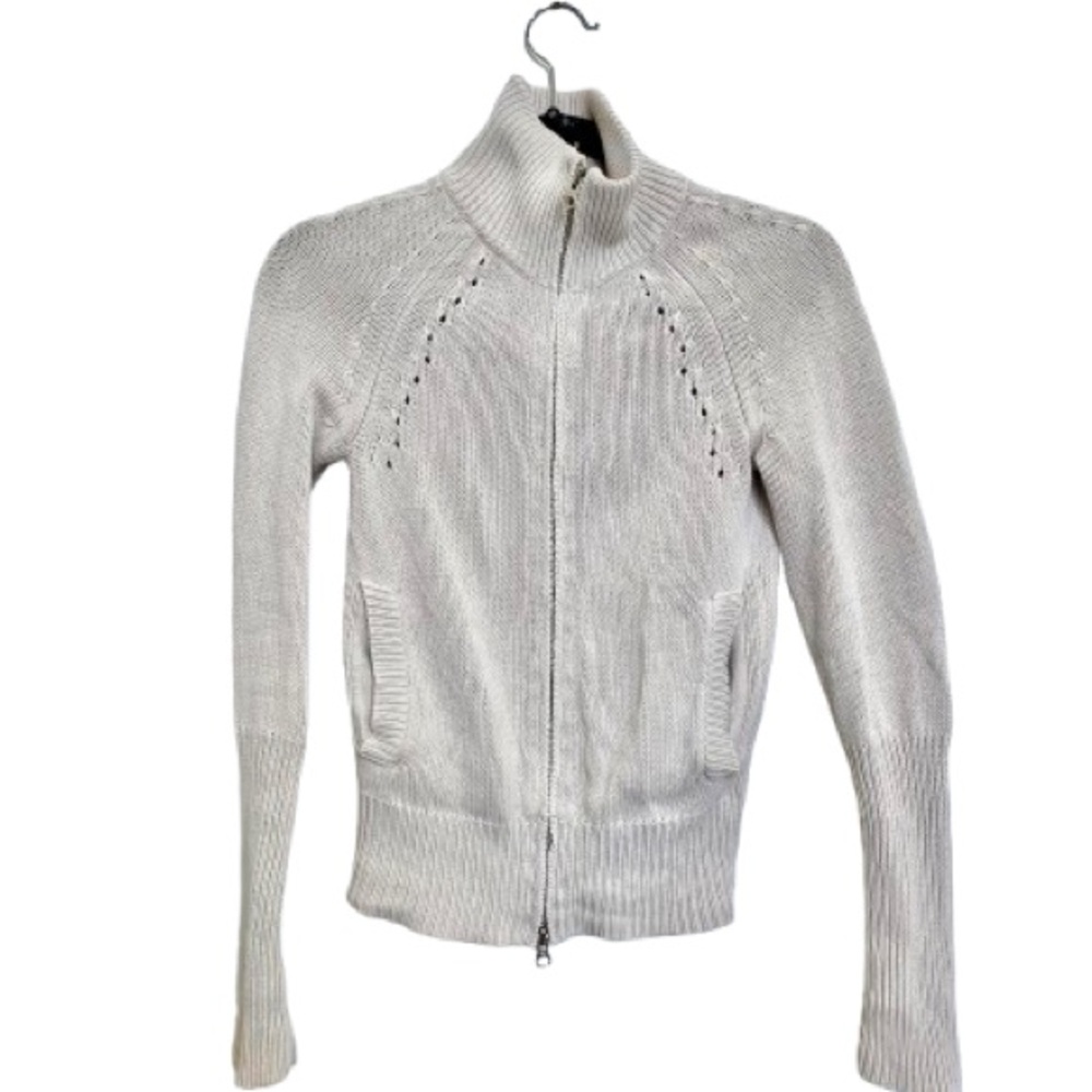 Club Monaco 100% cotton zip up sweater